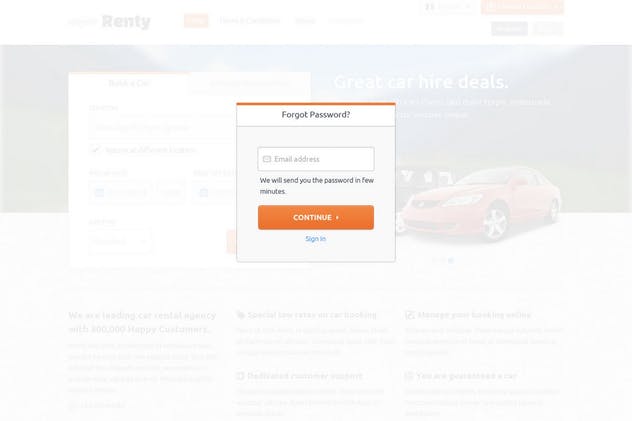 汽车租赁&销售网站设计PSD模板 Renty – Car Rental & Booking PSD Template插图(10)