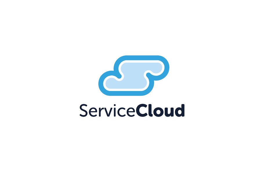 创意字母Logo模板系列之字母S云服务主题 Service Cloud S Letter Logo Template插图