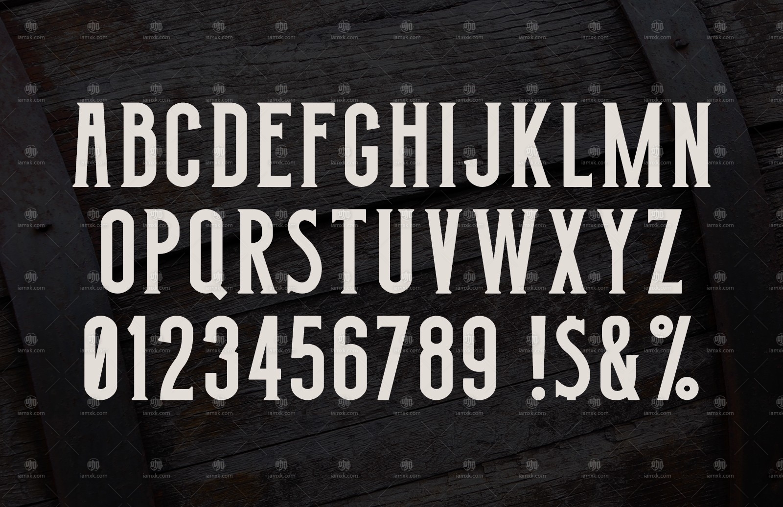 老式衬线字体 Oak Barrel – Whiskey Label Font插图(1)