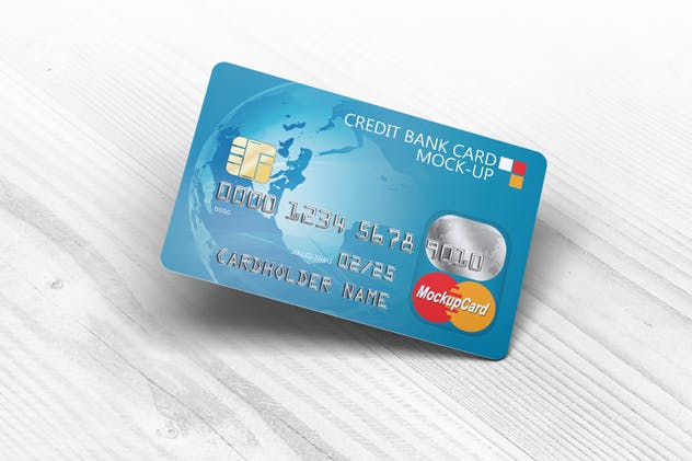 信用卡银行卡设计样机模板 Credit Bank Card Mock-Up插图(4)