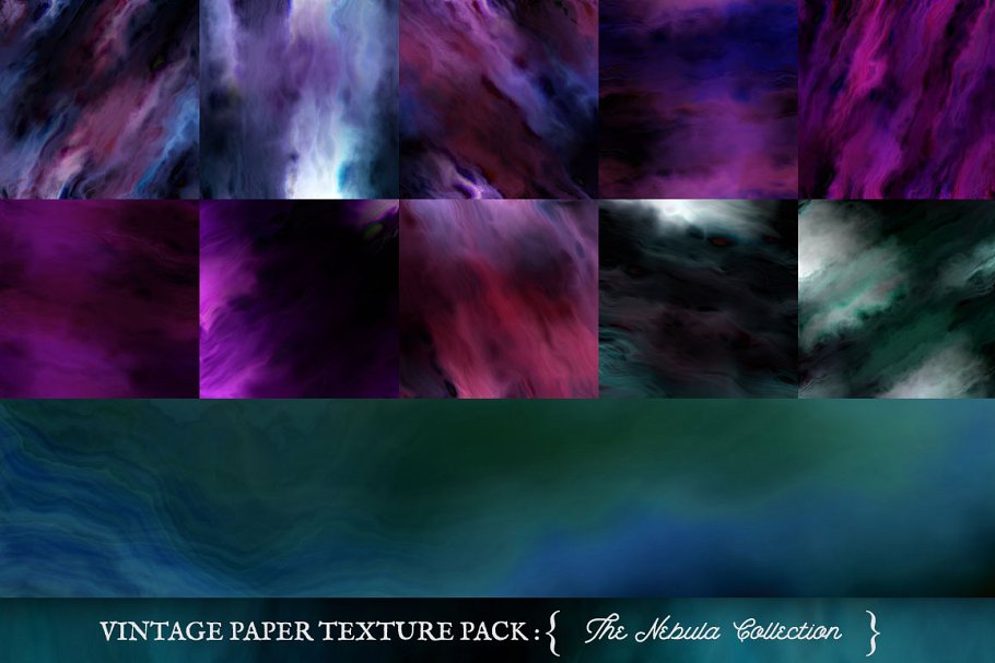 柔和的油画彩绘混合纸张纹理 Painted Paper Textures Nebula插图(3)