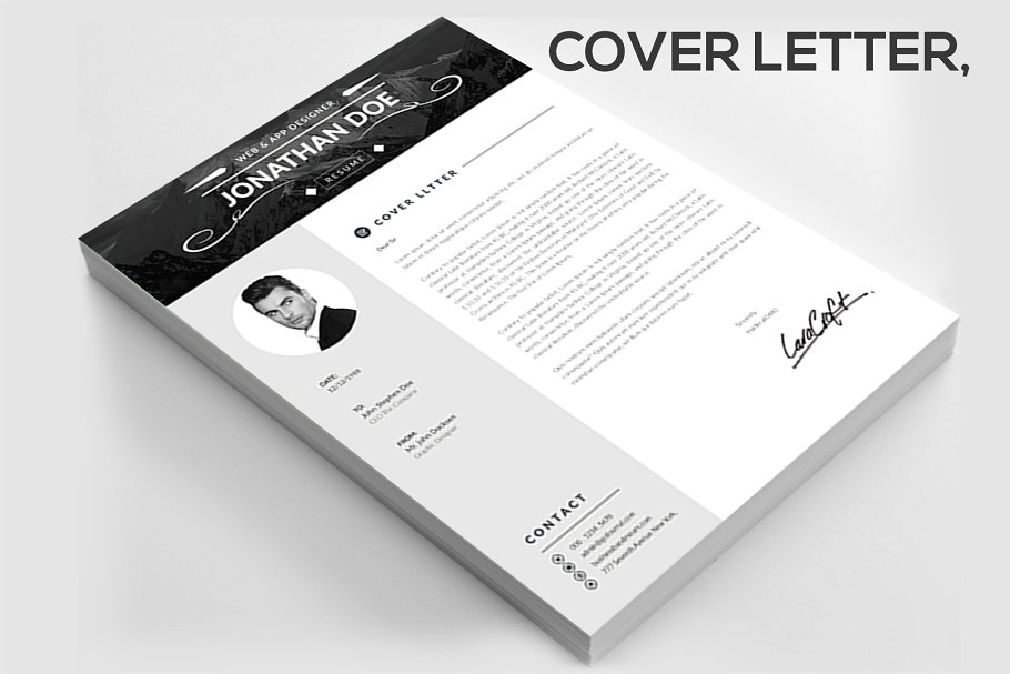 经典介绍信、名片&简历模板合集 Resume Cover Letter & Business card插图(2)