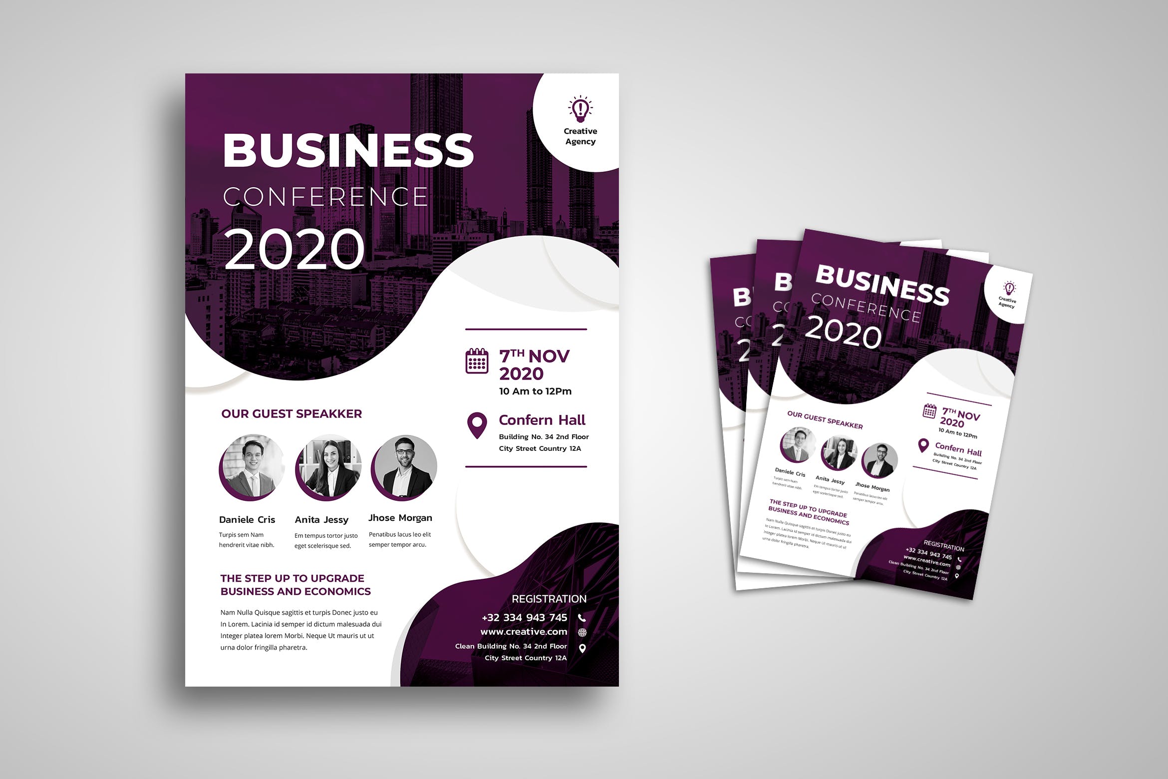 2020酒店会议活动海报传单设计模板 Business Flyer插图