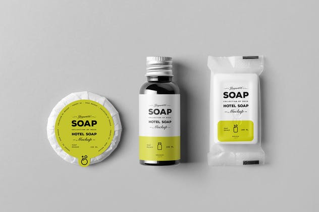 肥皂外观包装样机模板 Soap Mock-up插图(1)
