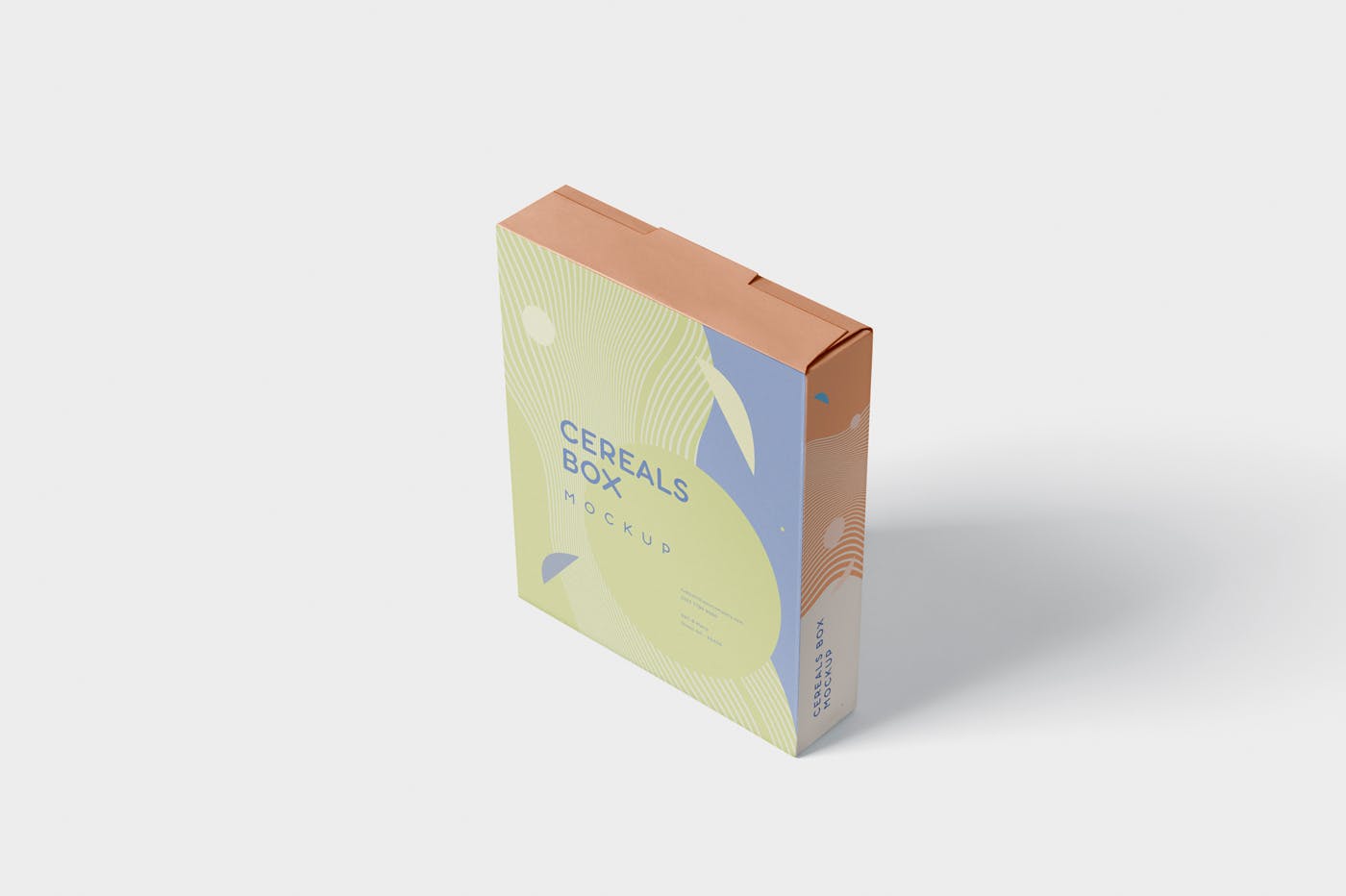 麦片盒包装外观设计样机模板 Cereals Box Mockup插图(4)