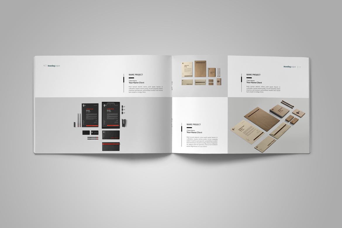 设计公司设计案例展示画册设计模板 Graphic Design Portfolio Template插图(7)