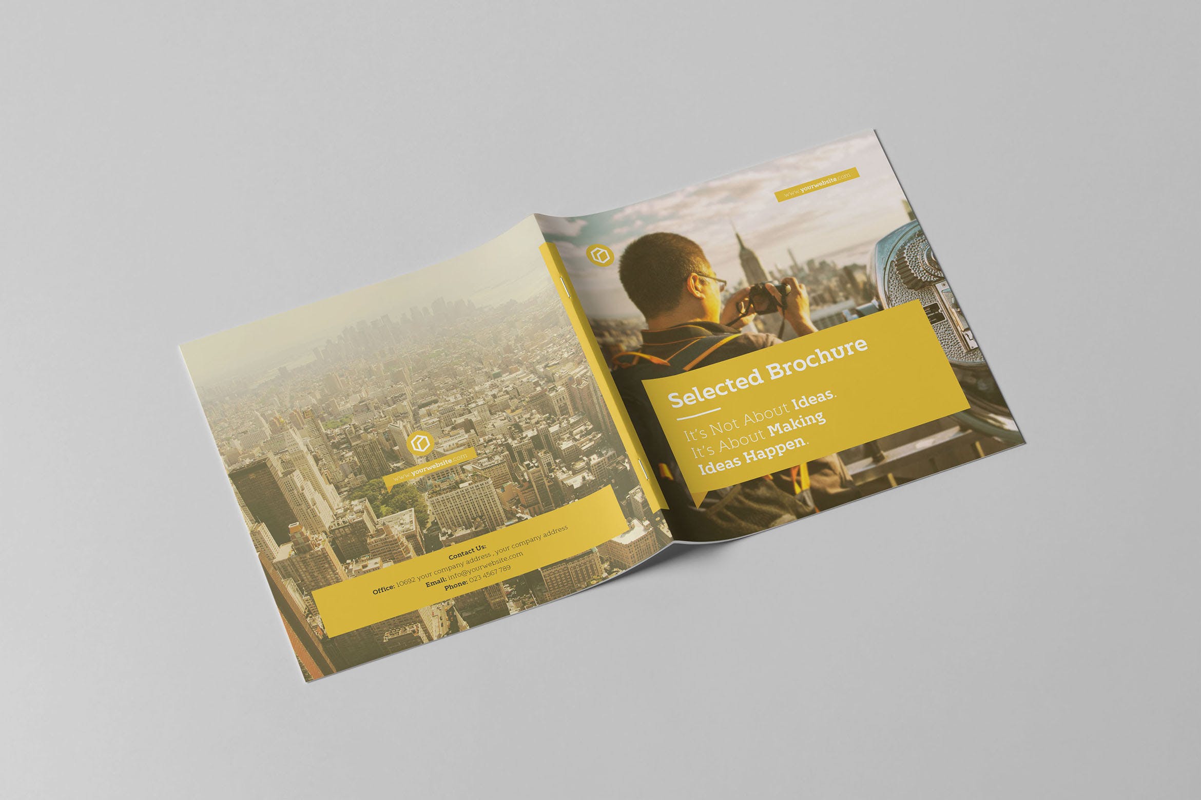 正方形企业画册设计模板 Selected Square Brochure插图
