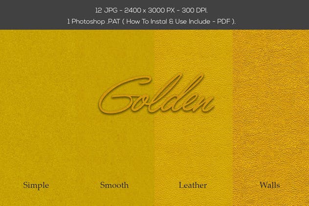 逼真质感金色金箔纹理图案素材 Gold Texture插图(3)