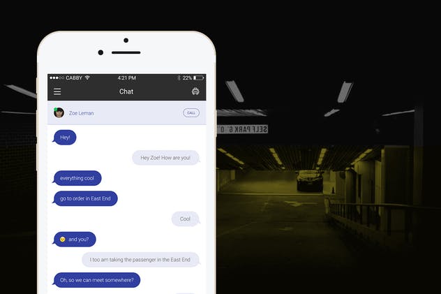 打车应用APP UI套件出行应用UI模板 Cabby — Taxi Service Mobile App UI插图(5)