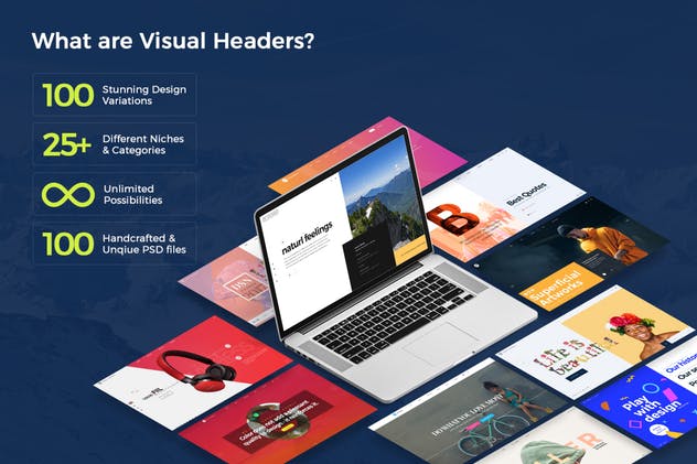 100款可视化网站头部设计模板合集 100 Visual Website Headers插图(1)