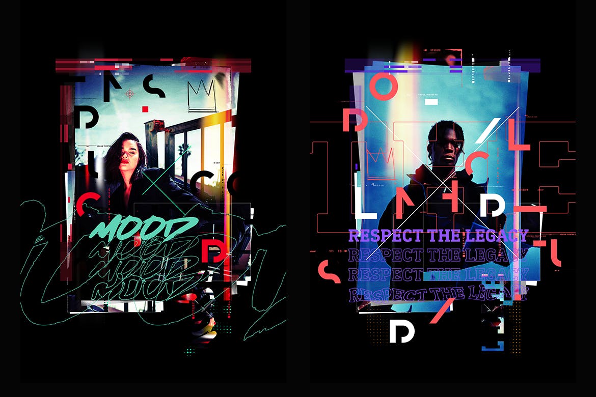 时尚Lomo印刷效果海报设计PS动作 Lomography Typography Poster Photoshop Action插图(3)