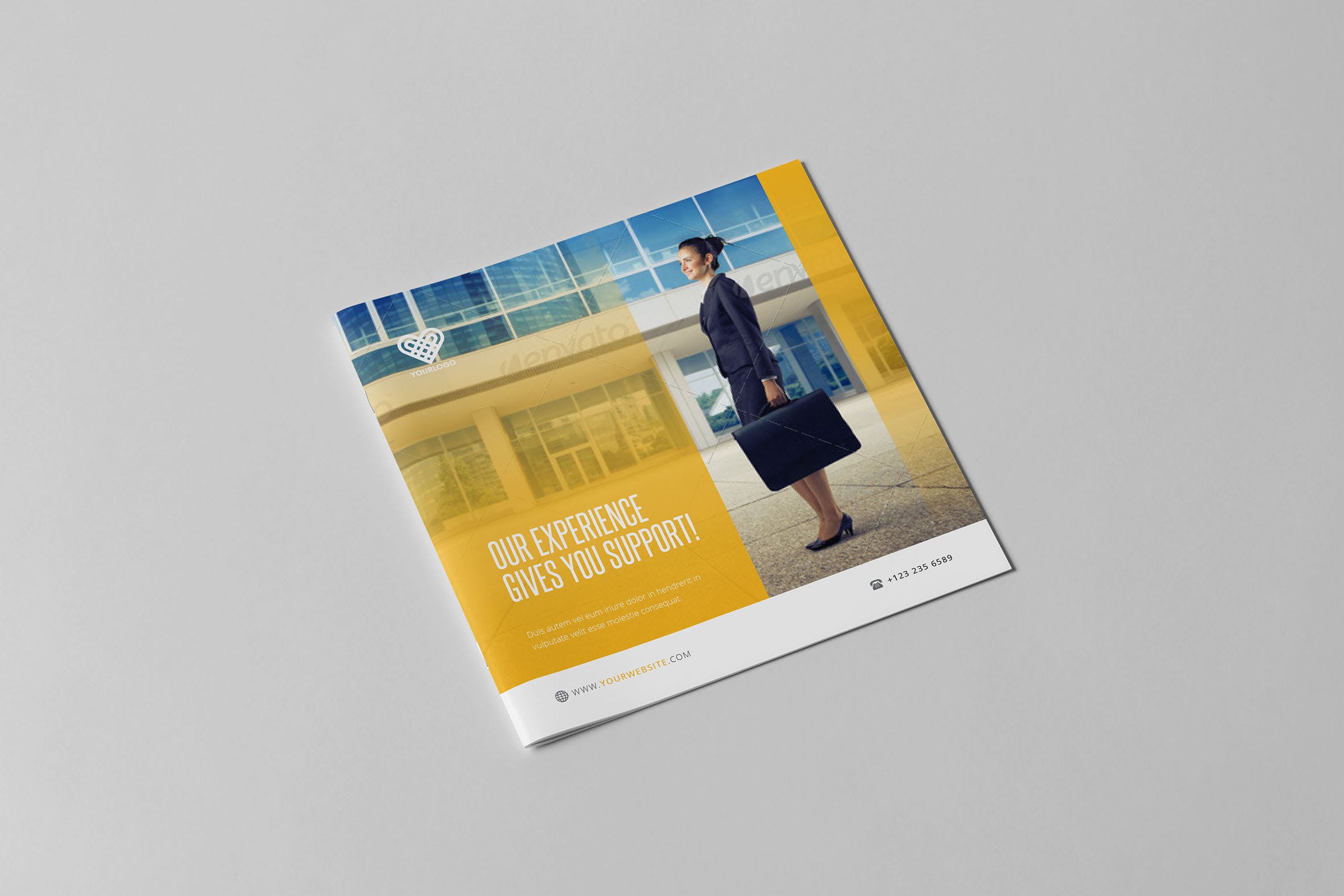 方形商务企业宣传画册设计模板 Square Business Brochure插图
