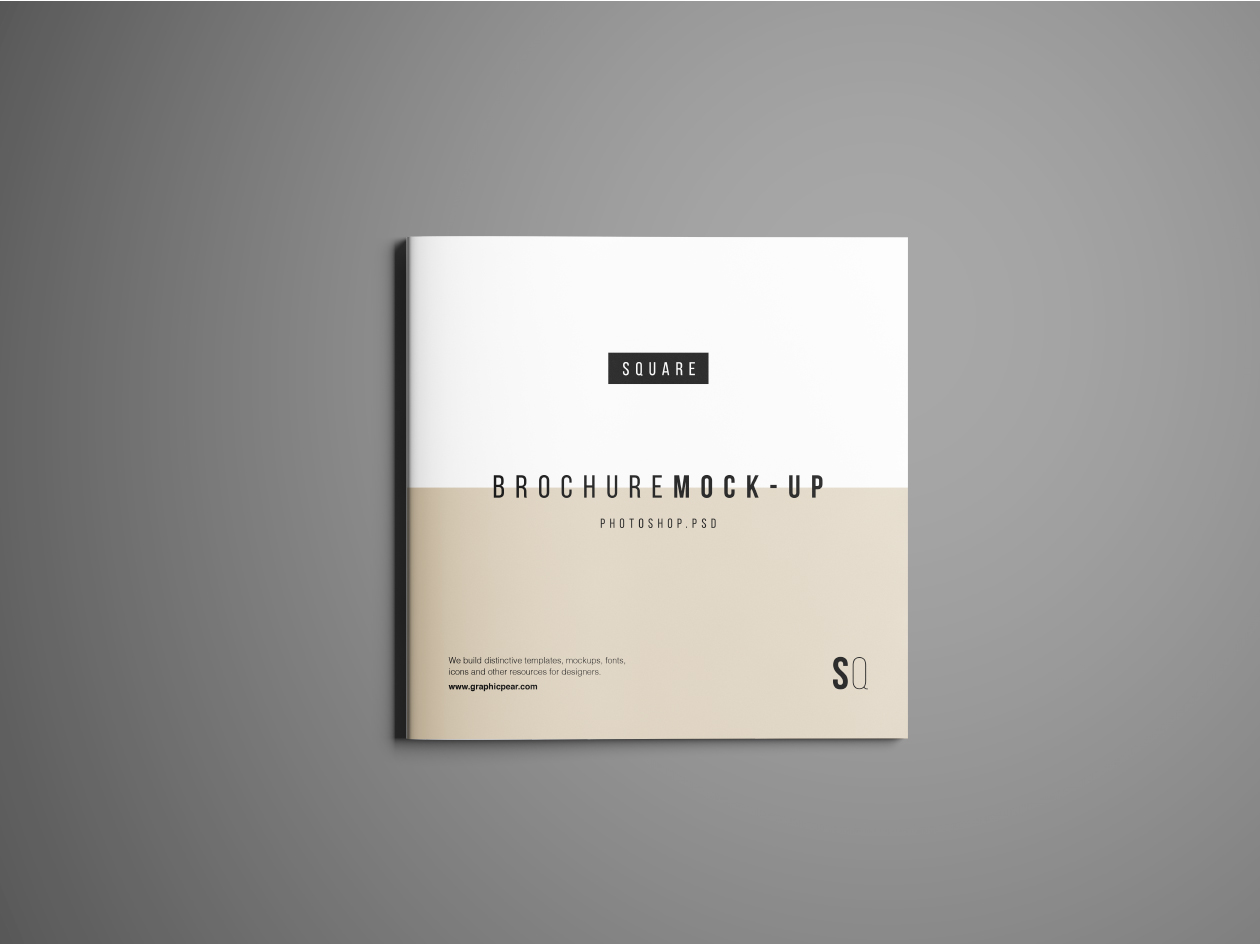 方形宣传册内页印刷效果图样机PSD模板 Square Brochure Mockup PSD插图(3)