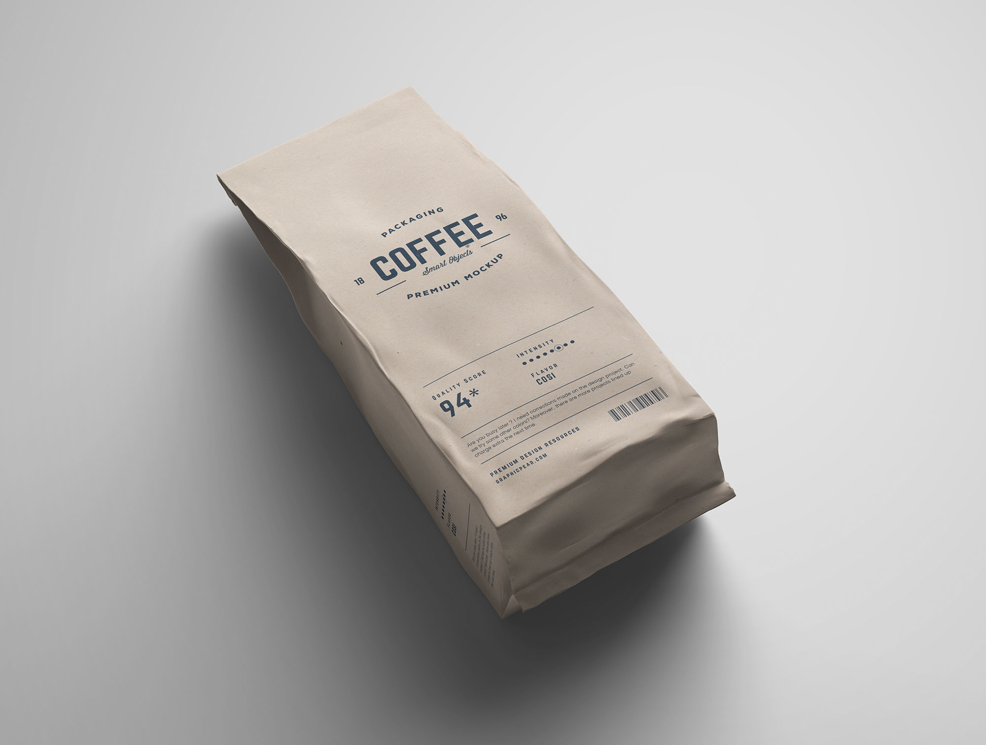 咖啡纸杯＆咖啡豆牛皮纸包装袋设计样机 Coffee Package Mockup插图(6)