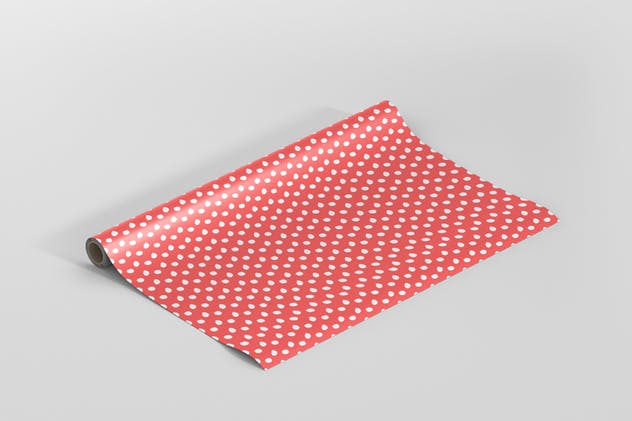 礼品精美包装纸印花设计样机模板 Gift Wrapping Paper Mockup插图(10)