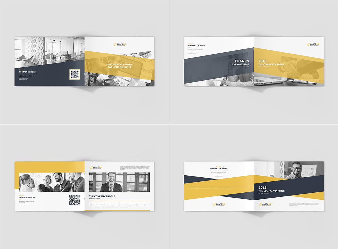 横板商业和企业公司简介企业画册设计模板 CorpoBiz – Business and Corporate Landscape插图(11)