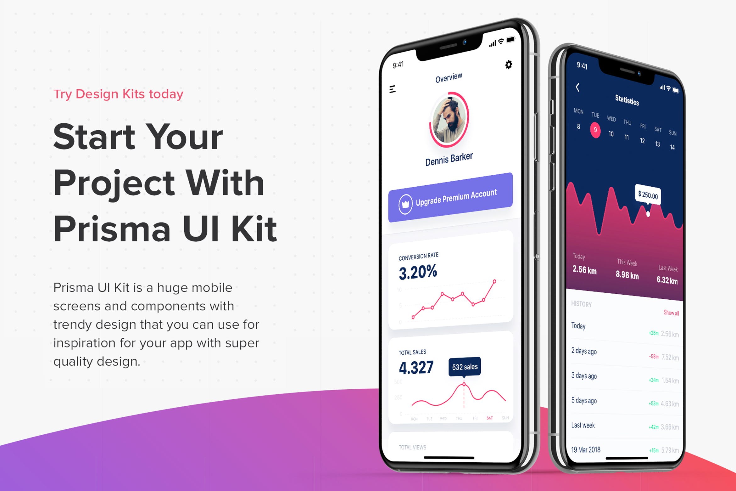 高品质多用途APP应用UI界面设计XD版本 Prisma UI Kit – XD Version插图