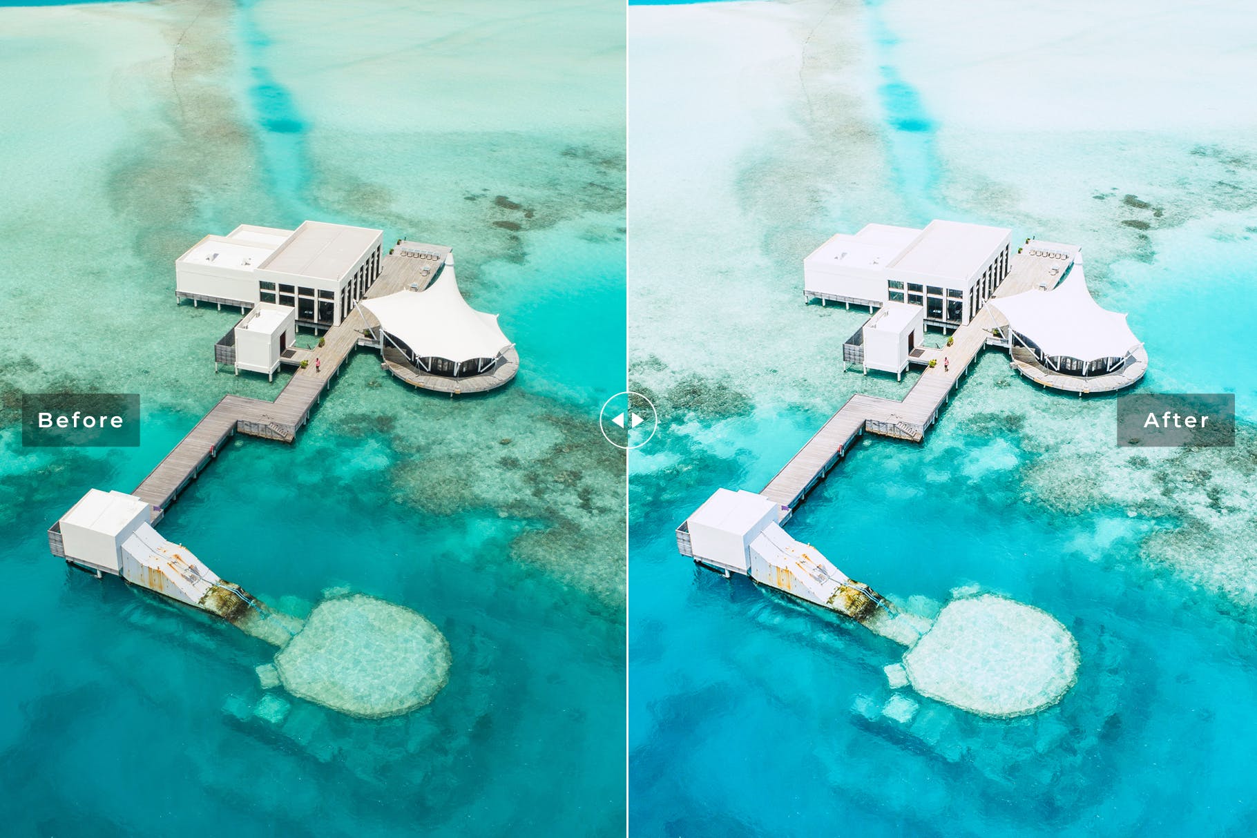 海岛/海景/沙滩摄影调色滤镜LR预设下载 Lagoon Mobile & Desktop Lightroom Presets插图(1)