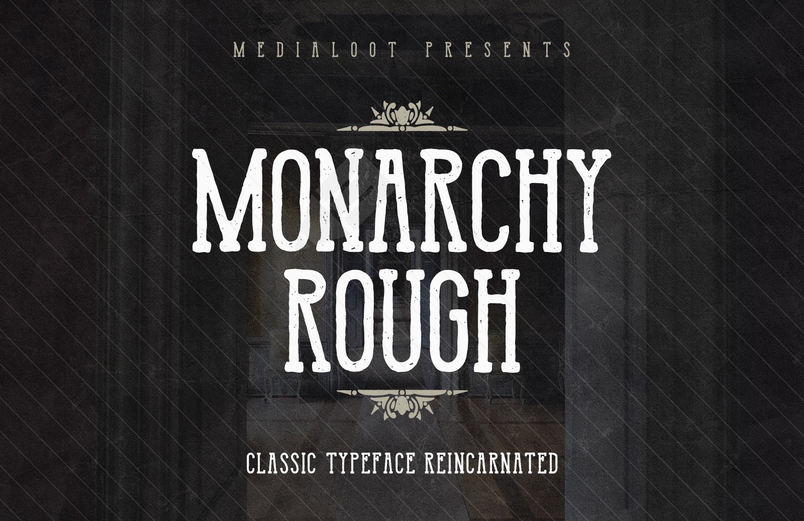 复古英文字体 Monarchy Rough – Condensed Slab Serif插图