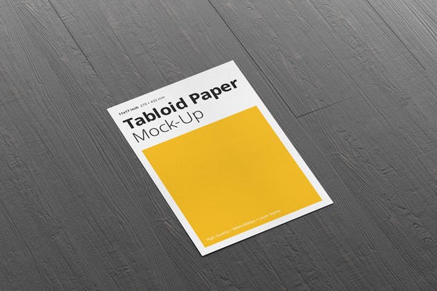 小尺寸报纸传单样机模板 Tabloid Paper Mockup – 11×17插图(7)