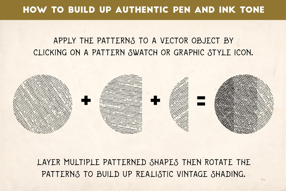 复古雕刻线条图案纹理AI图层样式 Vintage Engraved Patterns插图(4)