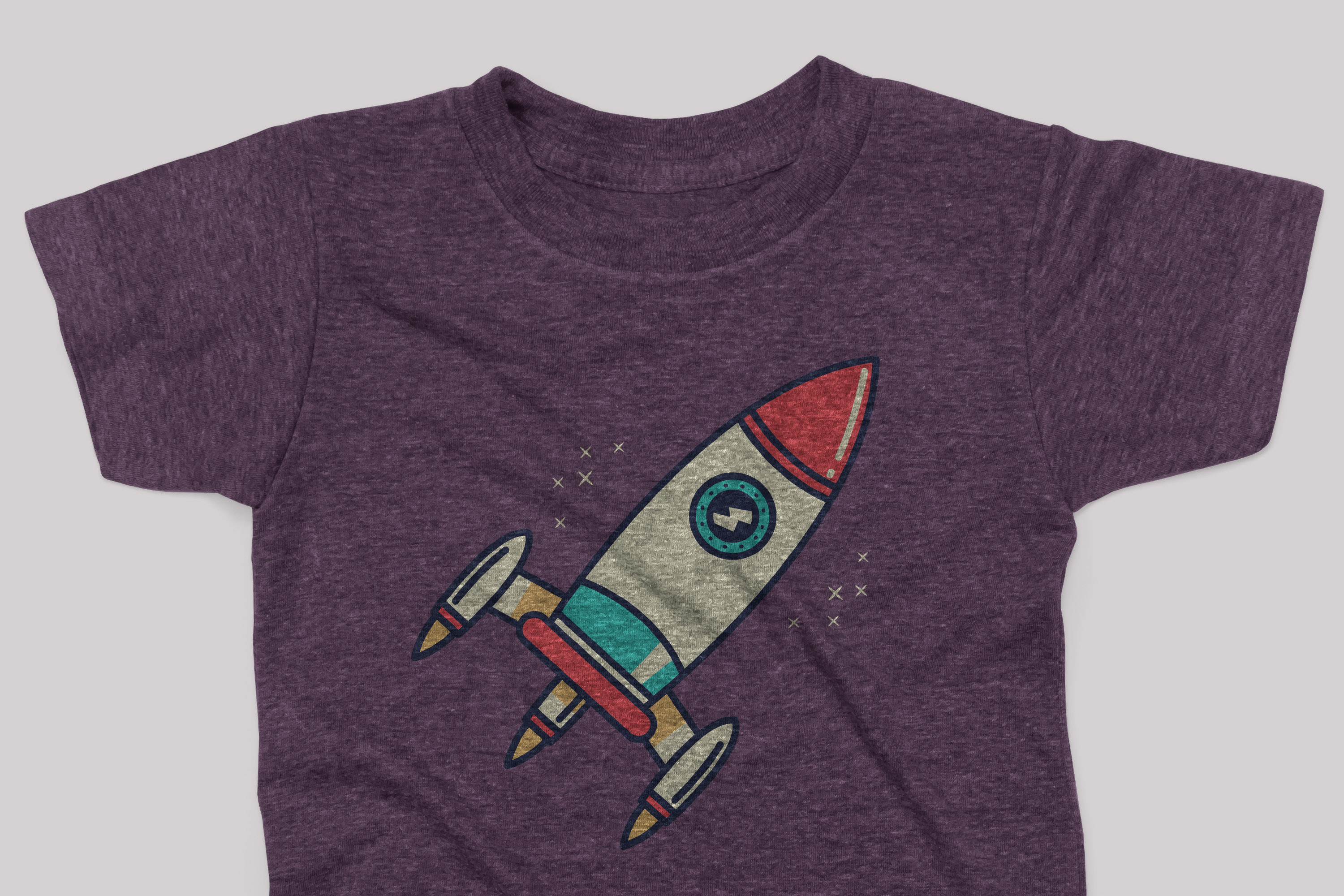 儿童T恤服装印花设计样机模板 Kids Triblend T-shirt Mockup Pack插图(1)