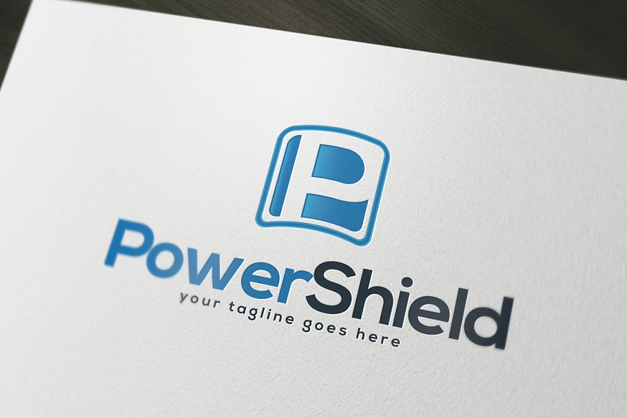 电源保护护盾主题Logo模板 Power Shield Logo Template插图