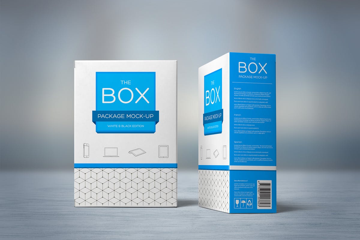 数码产品包装外观设计样机 Packaging Mockup插图