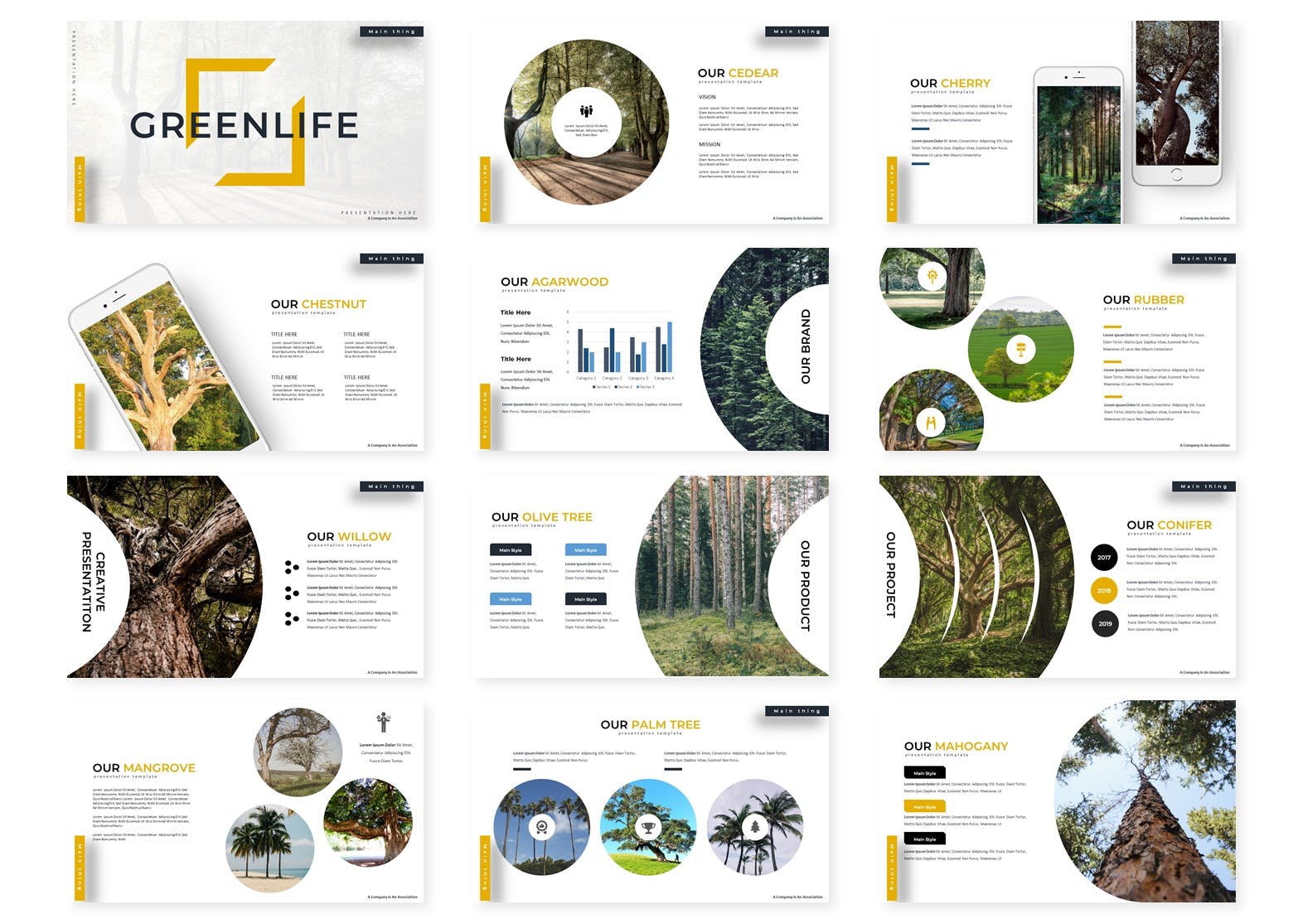 园林景观设计PPT幻灯片模板下载 Greenlife – Powerpoint Template插图(1)