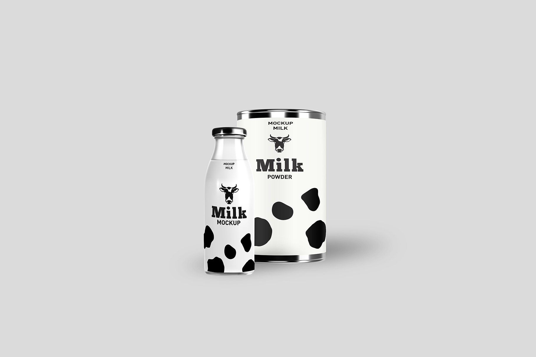 牛奶酸奶瓶包装样机展示模型mockups插图(3)