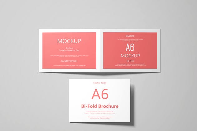 A6横向贺卡/邀请函样机套装V.2 A6 Landscape Greeting Card Invitation Mockup Set 2插图(8)