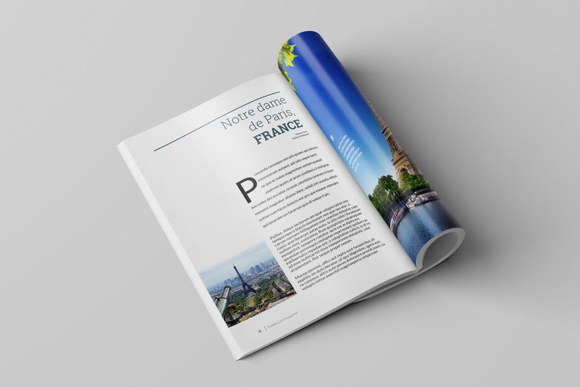 旅行者旅游主题杂志版式设计模板 Indesign Magazine Template插图(6)