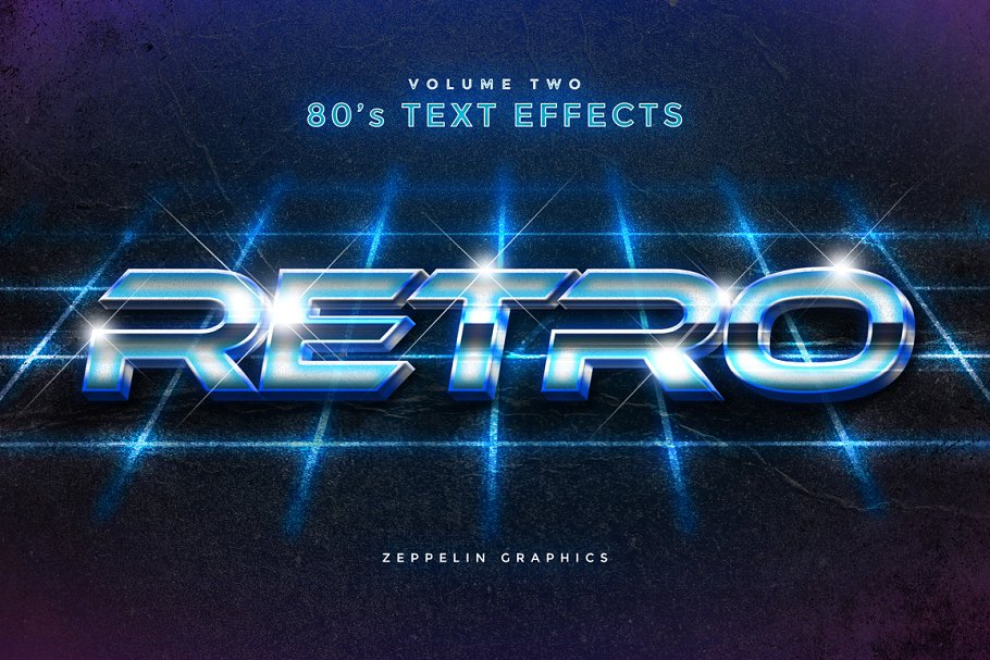80s年代风格文本风格图层样式 80s Text Effects Minibundle插图(22)