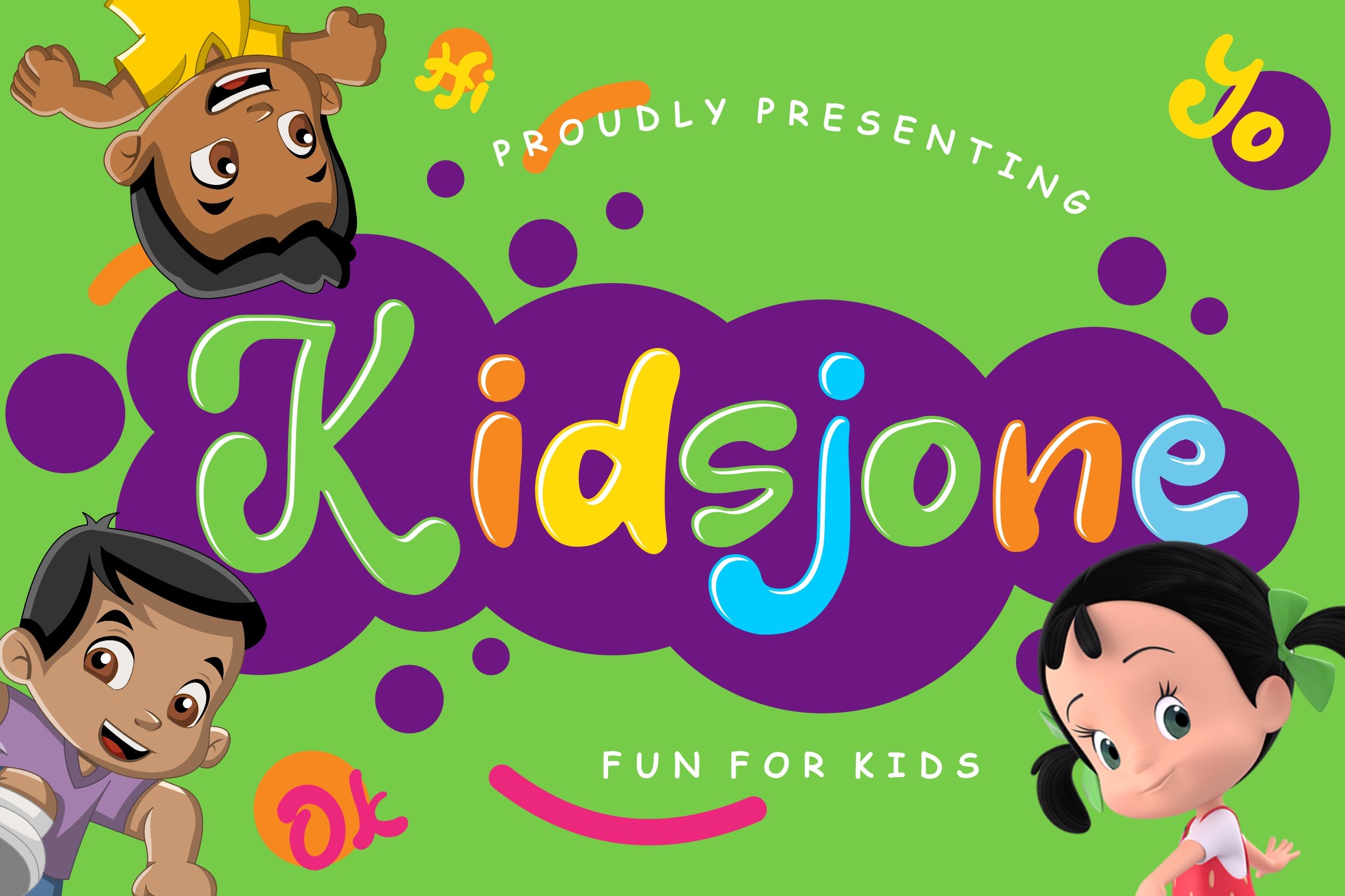 儿童可爱卡通风格印刷设计英文无衬线字体下载 Kidsjone Fun For Kids插图