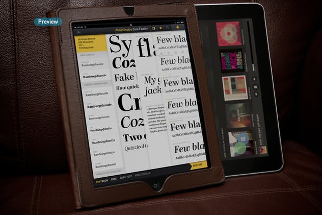 iPad平板电脑演示APP设计样机模板 Black iPad | Tablet App Scenes UI Mock-Up插图(10)