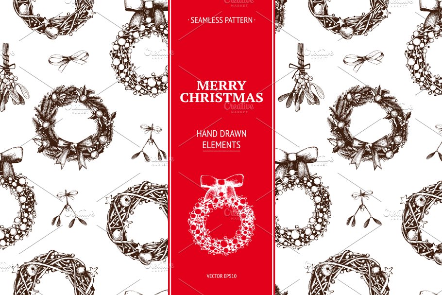 圣诞节装饰元素设计素材 Vector Christmas Design插图