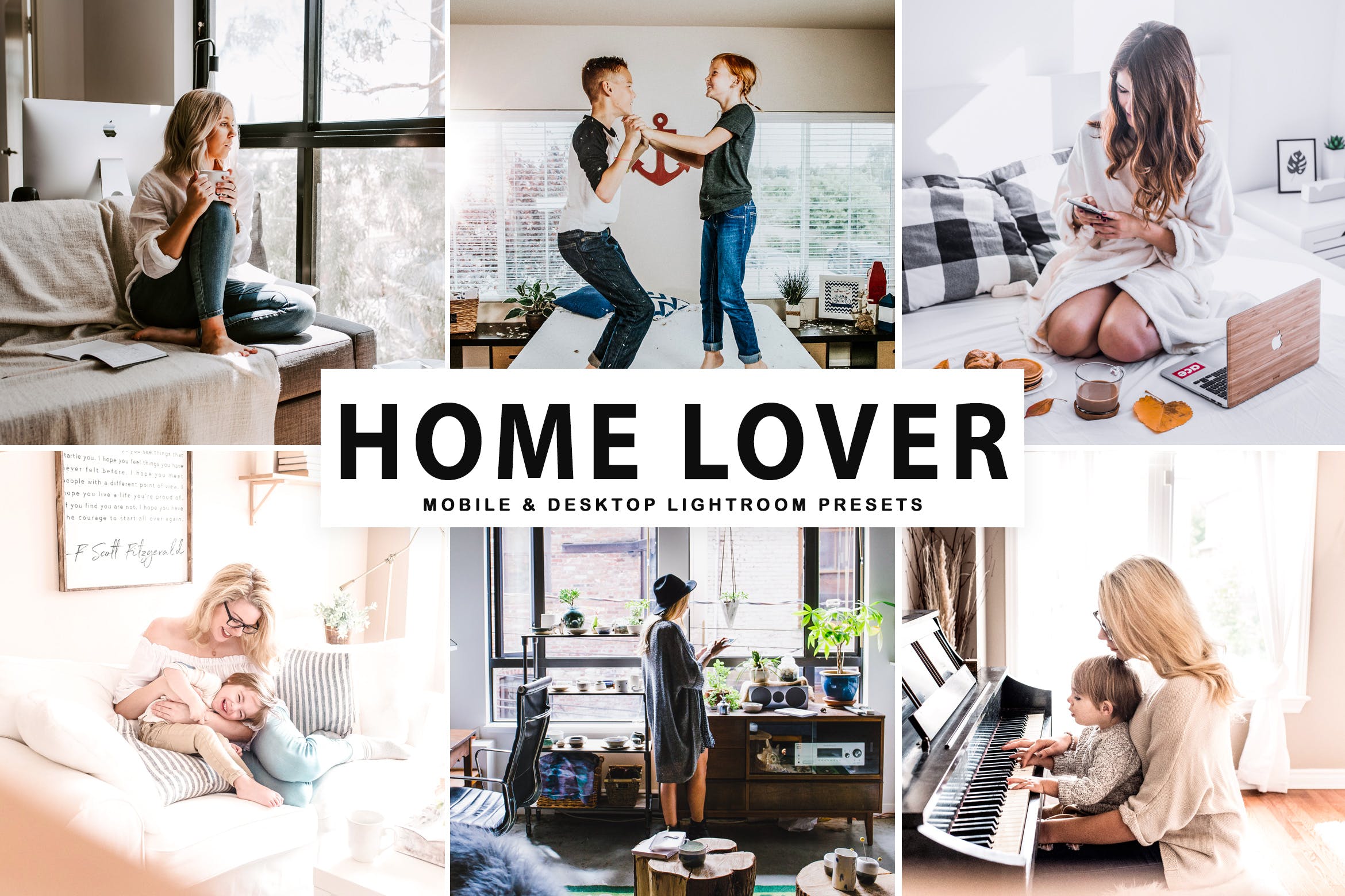 亲子家庭摄影后期调色处理LR预设下载 Home Lover Mobile & Desktop Lightroom Presets插图