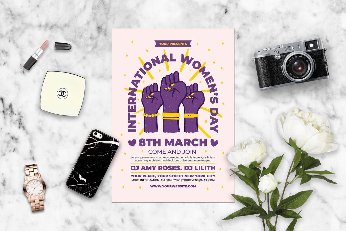 38妇女节创意海报设计模板 International Women Day插图