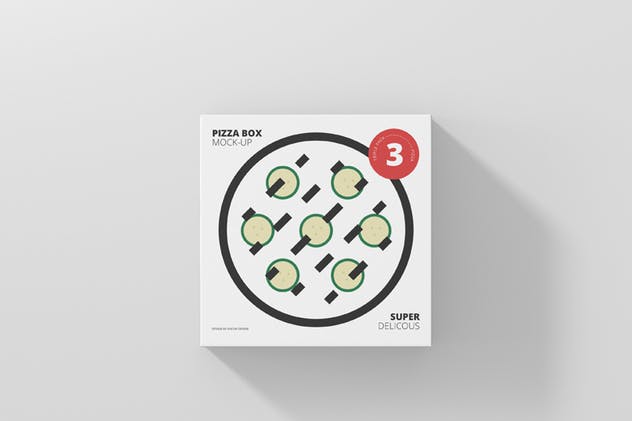 披萨外卖外带包装盒样机 Pizza Box Mockup – Triple Pack插图(8)