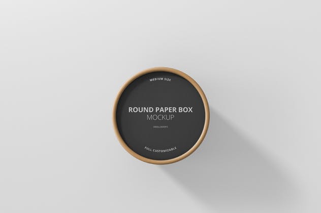 茶叶/咖啡中等尺寸纸筒包装样机模板 Paper Box Mockup Round – Medium Size插图(7)