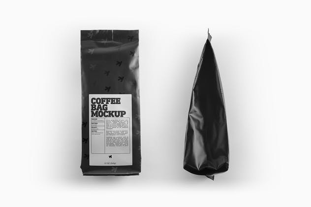 咖啡豆袋装外观设计样机 Coffee Bag Packaging Mockup插图(9)