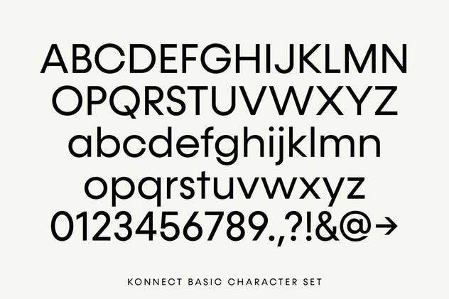 高品质几何无衬线字体家族[18种字体样式] Konnect Font Family插图(6)