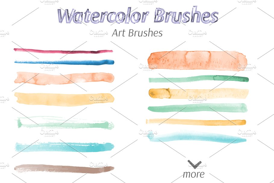 手工制作混合画笔AI笔刷 Collection of Hand Made Brushes插图(1)