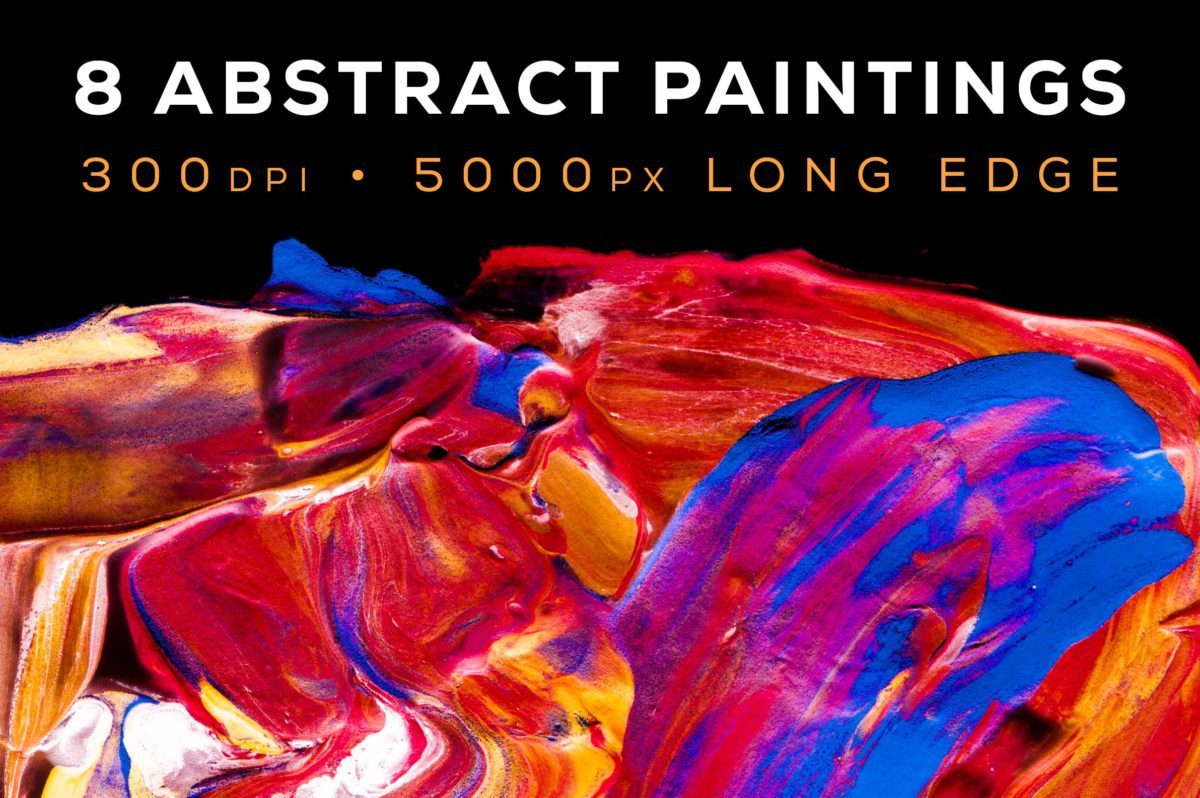 创意抽象纹理系列：8个抽象油画图案纹理 Abstract Paint, Vol. 6插图(1)