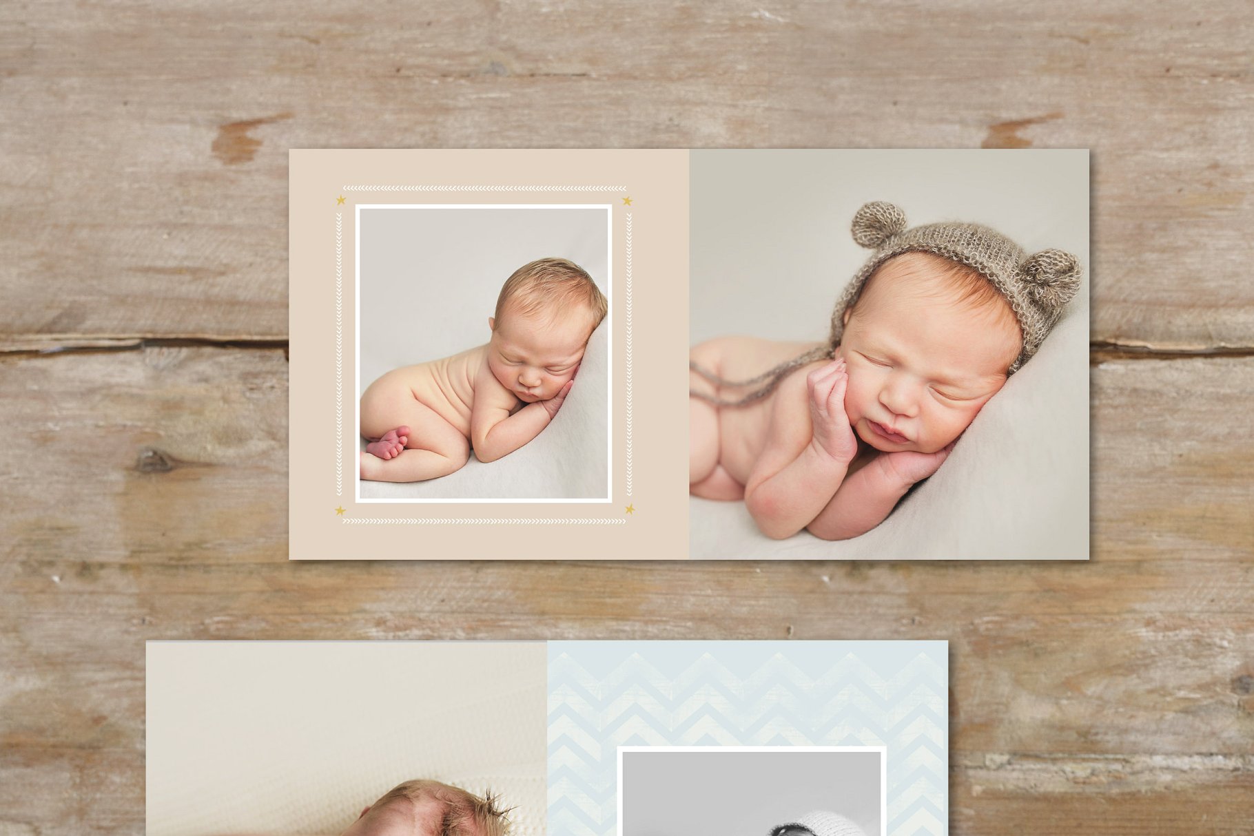 新生儿摄影艺术相册模板 Photo Book Template – Baby Boy Album插图(2)