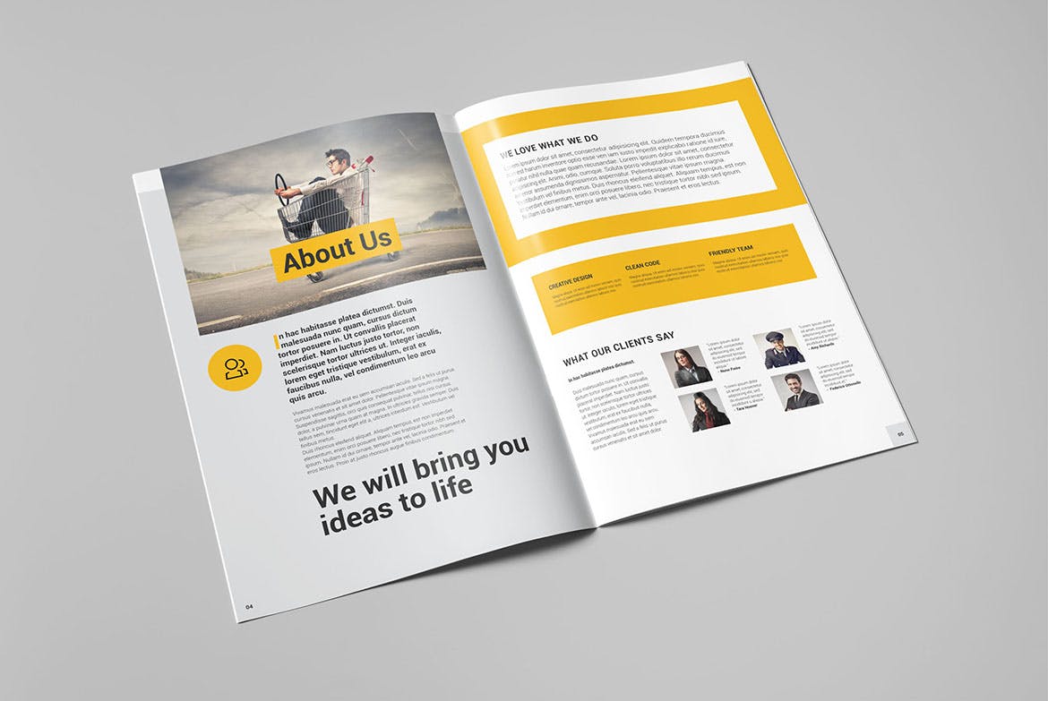 创意设计公司宣传画册设计模板 Malibu Brochure插图(2)