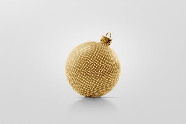 圣诞装饰球样机 Christmas Ball Mockup with Material Options插图(10)