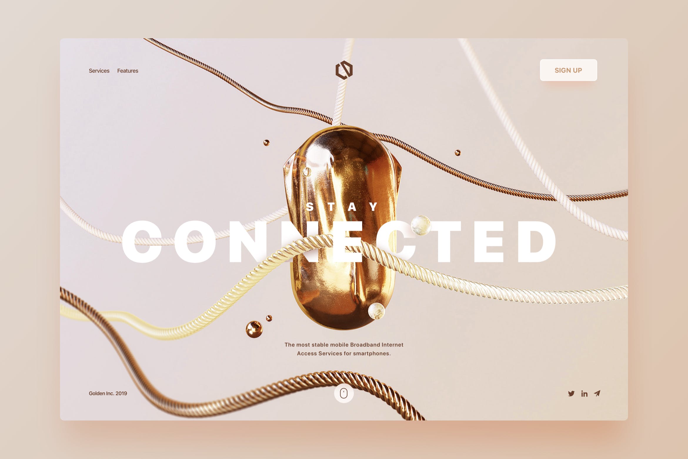 社交连接概念主题网站着陆页设计模板 Connected – Landing Page插图