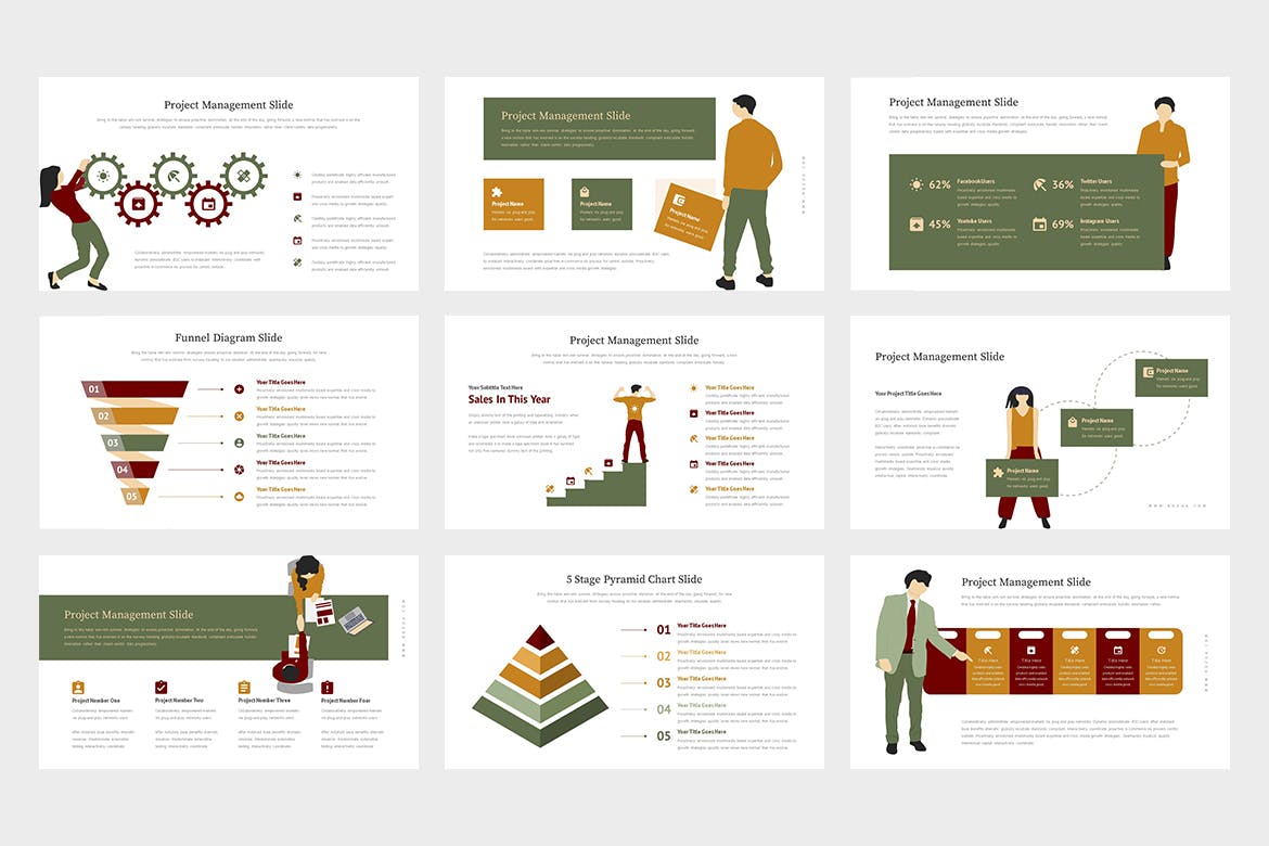 市场分析/市场调研报告PPT模板下载 Rozua : Vector Infographic Business Powerpoint插图(5)