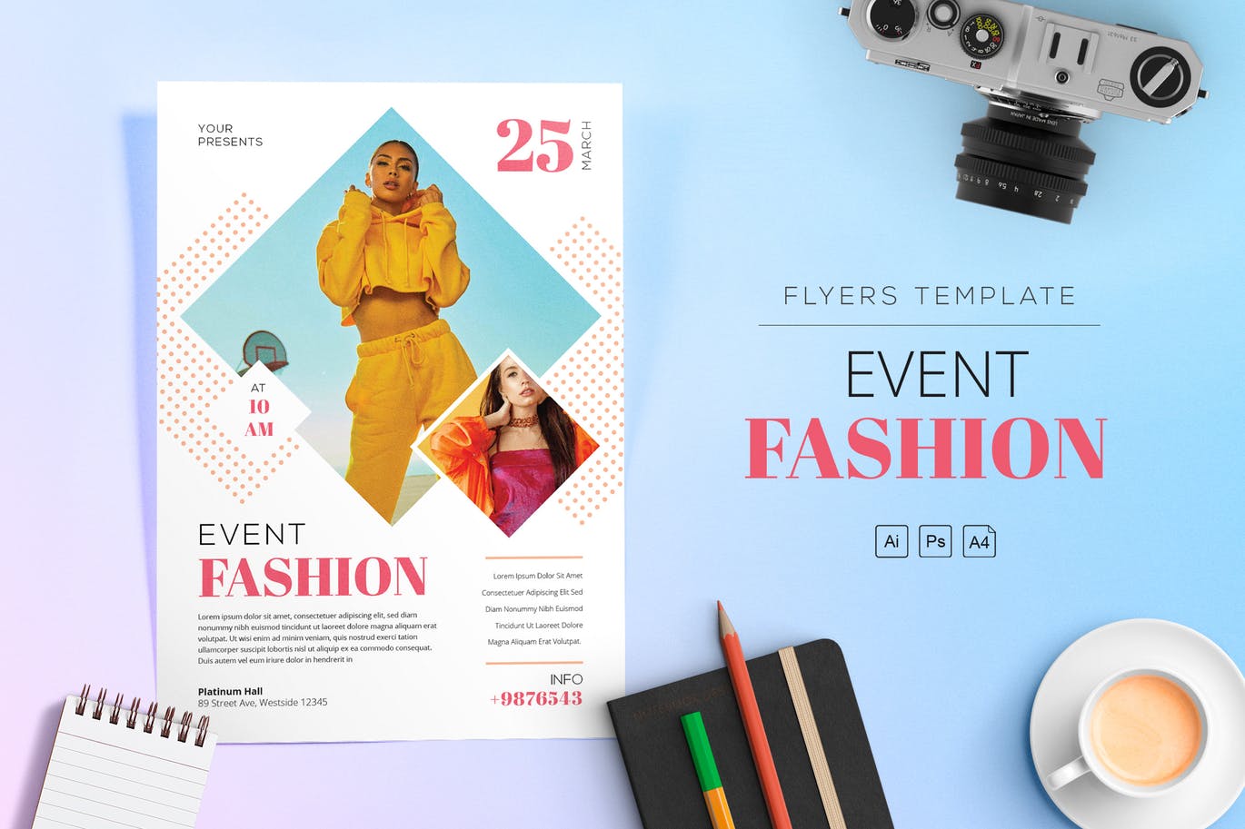 时尚主题活动海报传单设计模板 Event Fashion Flyers插图